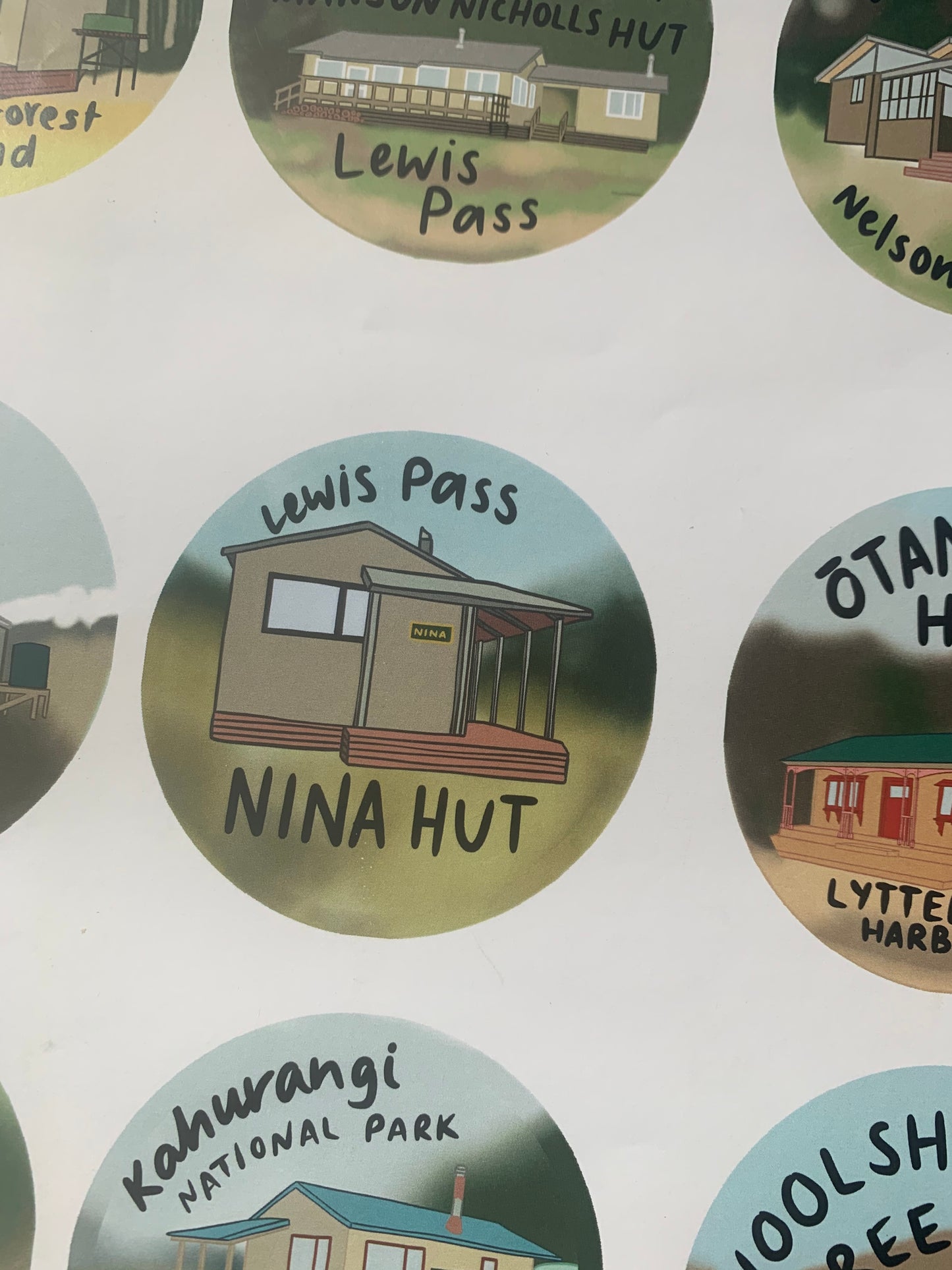 Hut Stickers - Te Waipounamu South Island